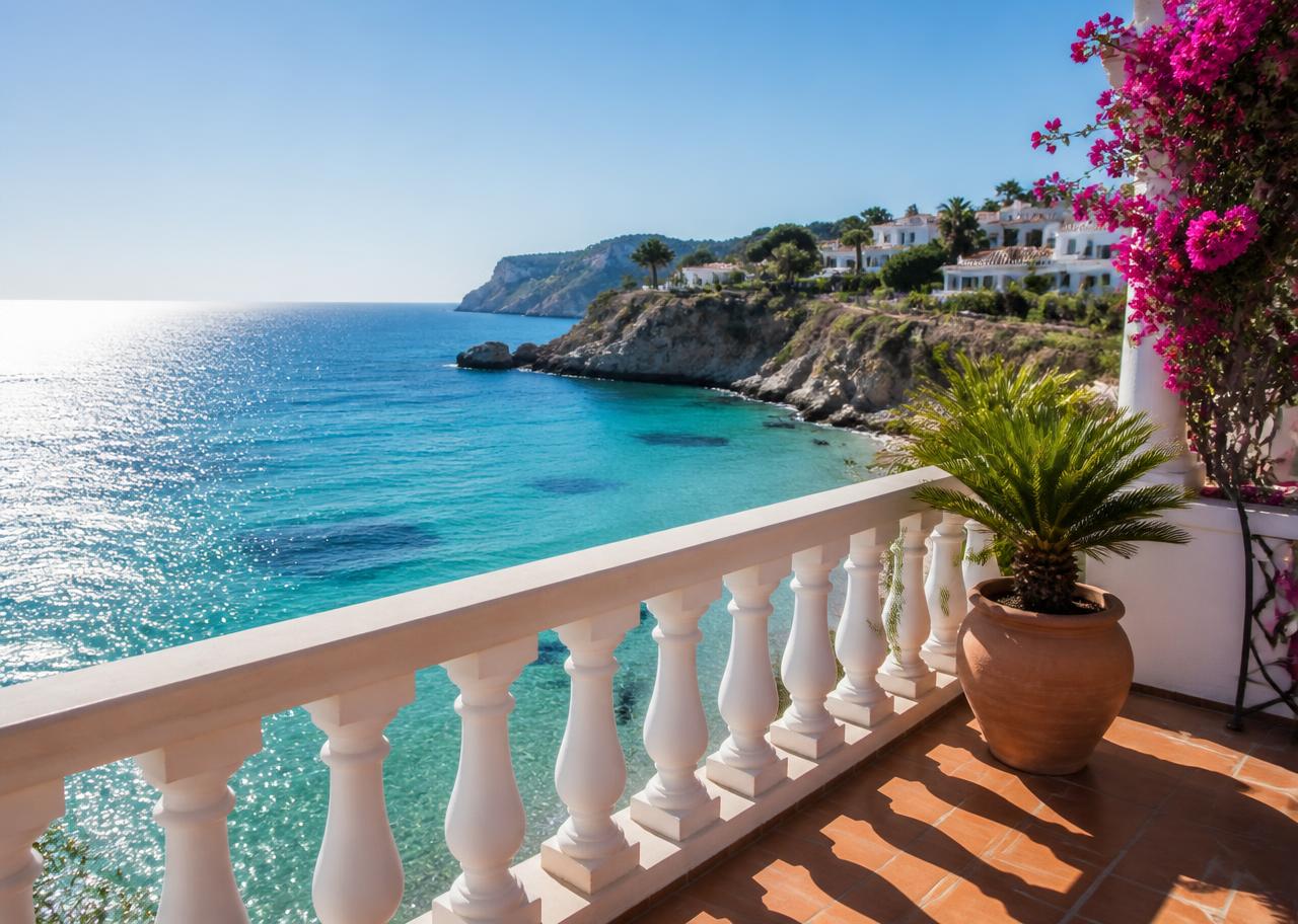 A terrace overlooking the Mediterranean at Jávea